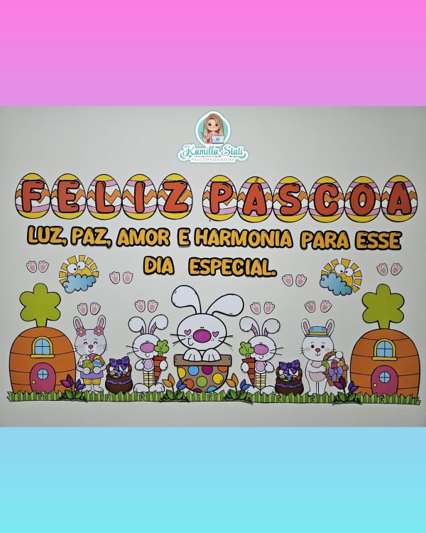 Painel dia da Páscoa Coelho - Imagem 2