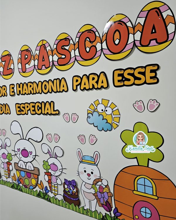 Painel dia da Páscoa Coelho - Imagem 3