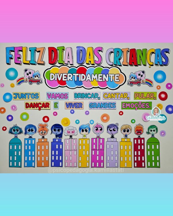 Painel dia das crianças divertidamente