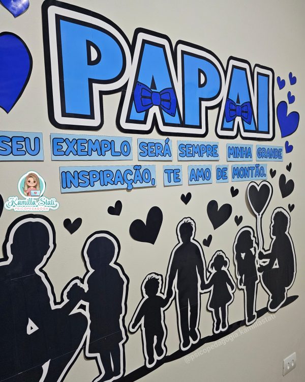 Painel dia dos pais silhueta