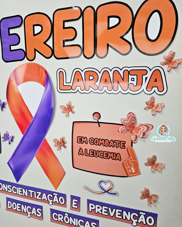 Painel fevereiro roxo e laranja - Imagem 4