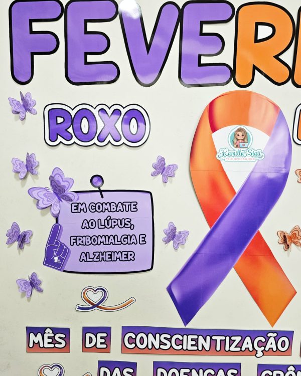 Painel fevereiro roxo e laranja - Imagem 5
