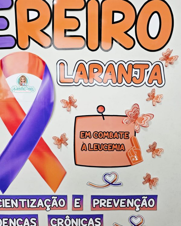 Painel fevereiro roxo e laranja - Imagem 6