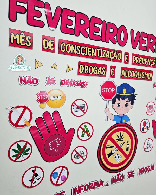 Painel fevereiro vermelho: mês prevenção do uso de drogas - Imagem 2