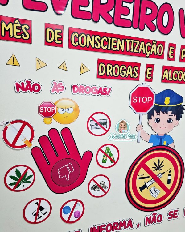 Painel fevereiro vermelho: mês prevenção do uso de drogas - Imagem 5