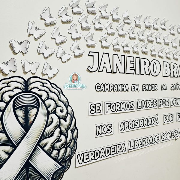 Painel janeiro branco borboletas - Imagem 3