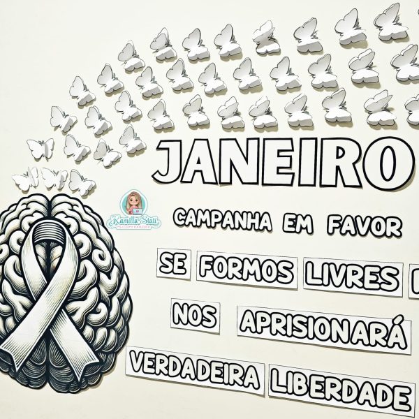 Painel janeiro branco borboletas - Imagem 4
