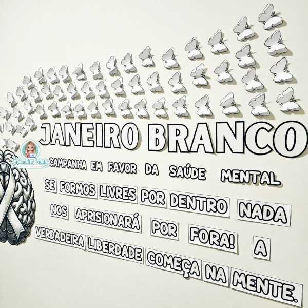 Painel janeiro branco borboletas - Imagem 5