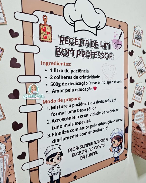 Painel + kit receita de um bom professor - Imagem 2