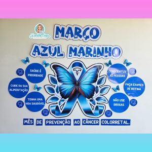 Painel março azul marinho