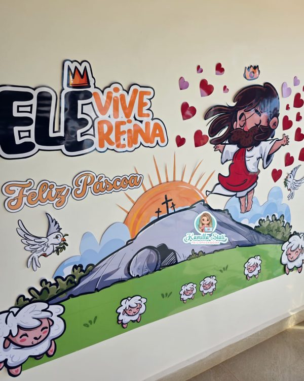 Painel Páscoa Cristã Ele Vive - Imagem 3