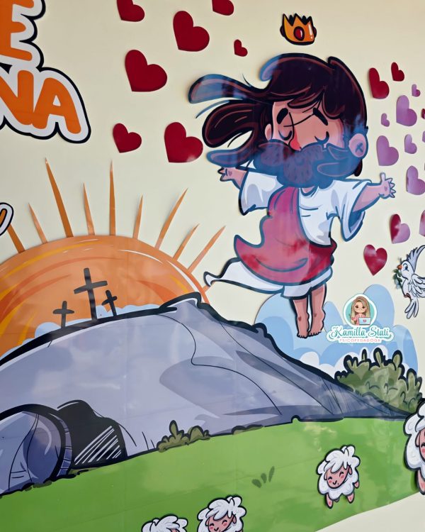 Painel Páscoa Cristã Ele Vive - Imagem 6