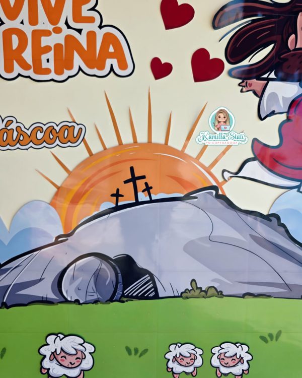 Painel Páscoa Cristã Ele Vive - Imagem 8