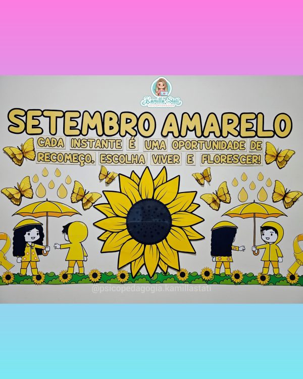 Painel setembro amarelo girassol - Imagem 2