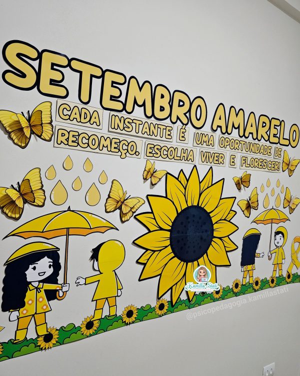 Painel setembro amarelo girassol