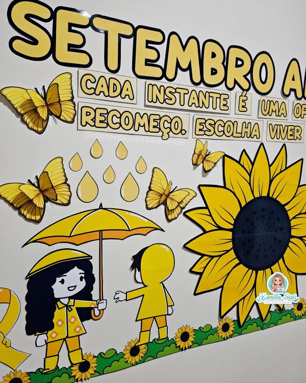 Painel setembro amarelo girassol - Imagem 3