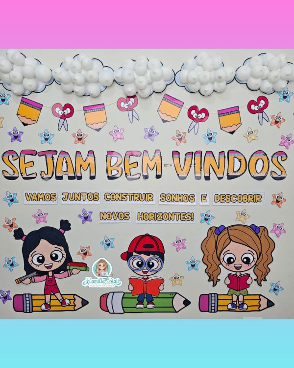 Painel volta às aulas escolar