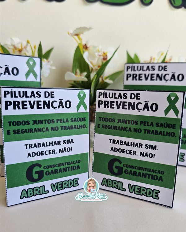 Caixinha pílulas abril verde