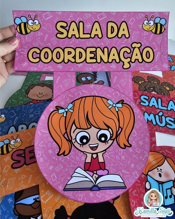 Placas de identificação de sala
