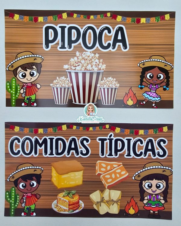 Placas para barracas de festa junina
