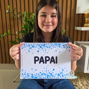 Plaquinhas para apresentação dia dos pais