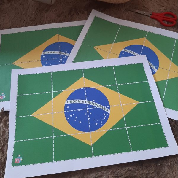 Quebra-cabeça: bandeira do brasil