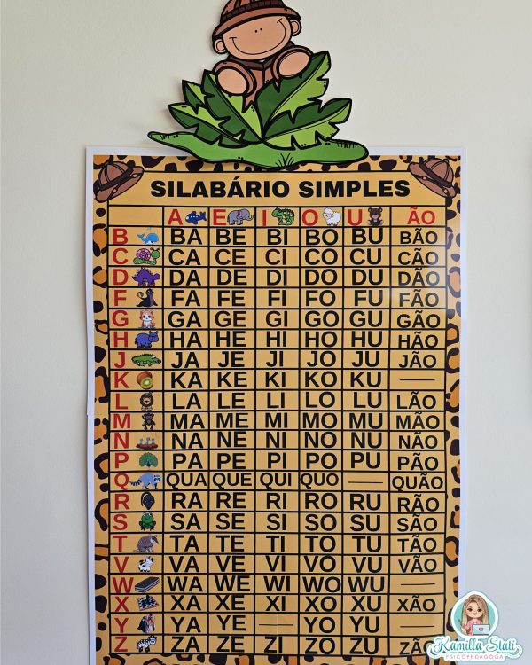Silabário simples de parede