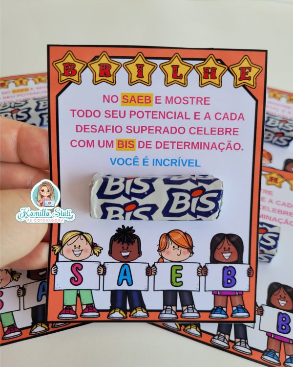 Cartãozinho de incentivo SAEB