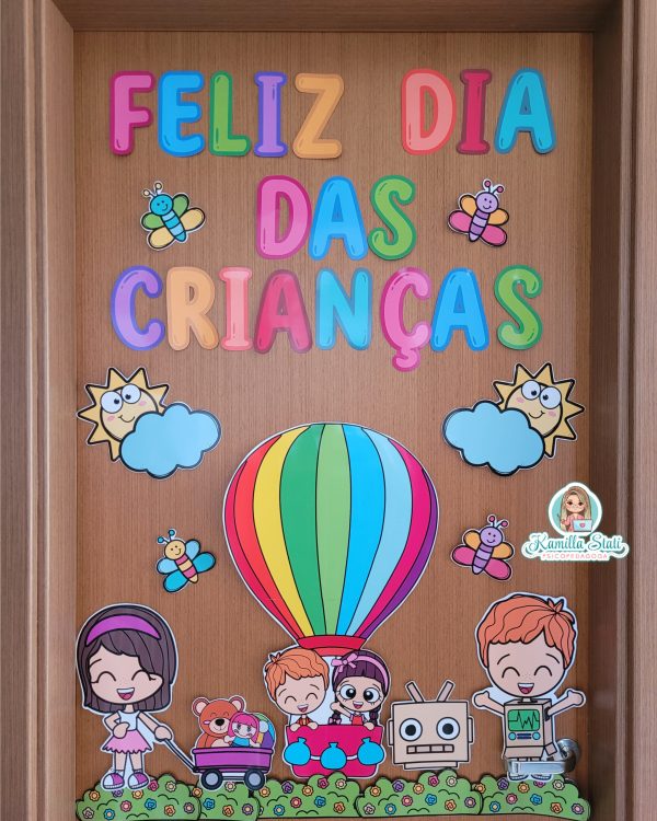 Decoração de porta: dia das crianças
