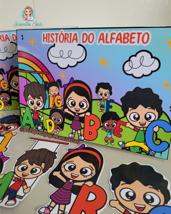 Livro 3D história do alfabeto