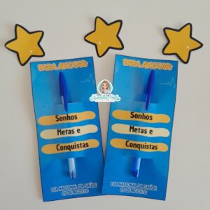 Cartão para caneta: dia Nacional da Saúde