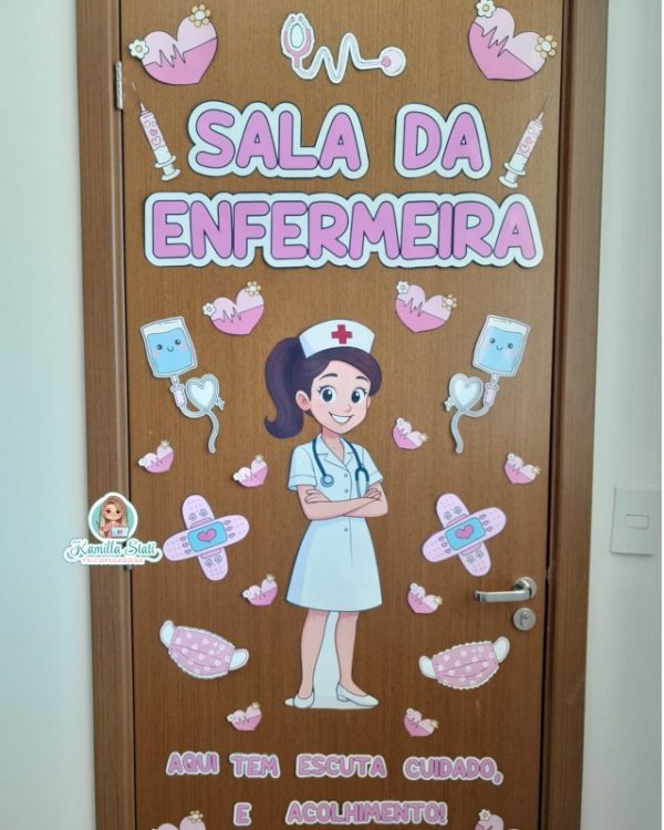 Decoração de porta Sala da Enfermeira - Imagem 2