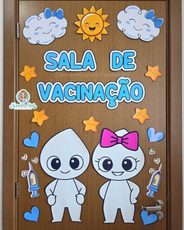 Decoração de porta sala de vacinação - Imagem 3