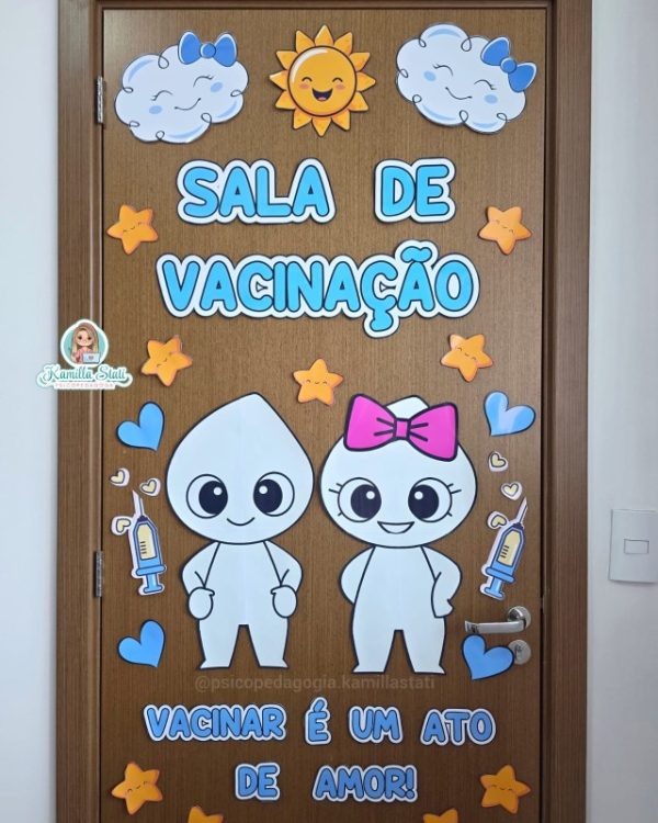 Decoração de porta sala de vacinação - Imagem 4