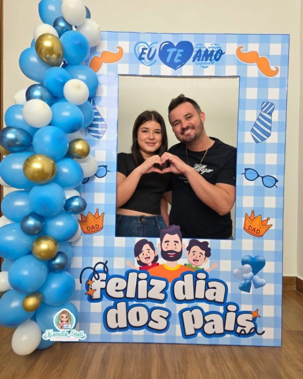 Moldura gigante para fotos dia dos pais