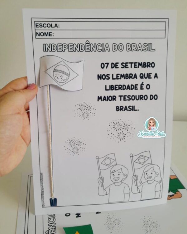 Atividade interativa 07 de setembro hasteando a bandeira do Brasil - Imagem 3