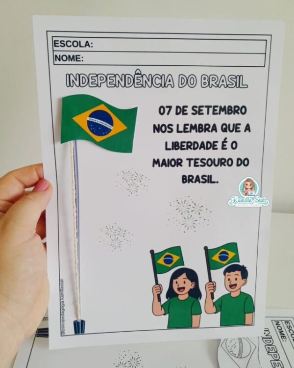 Atividade interativa 07 de setembro hasteando a bandeira do Brasil