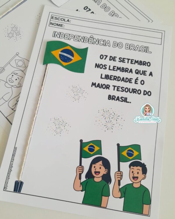 Atividade interativa 07 de setembro hasteando a bandeira do Brasil - Imagem 4