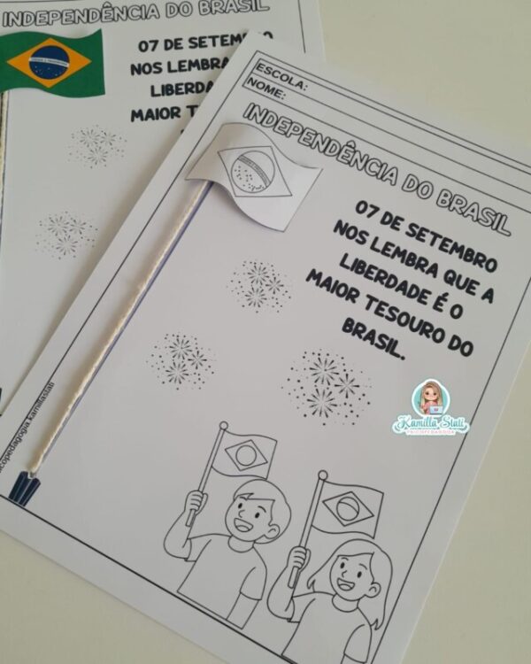 Atividade interativa 07 de setembro hasteando a bandeira do Brasil - Imagem 5