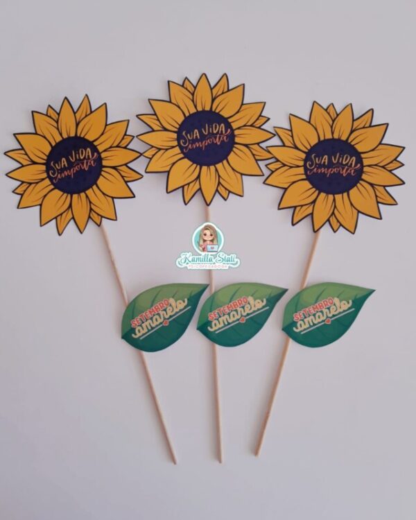 Lembrancinha Setembro Amarelo: girassol - Imagem 2