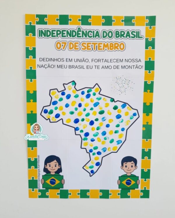 Mural dos dedinhos: Independência do Brasil