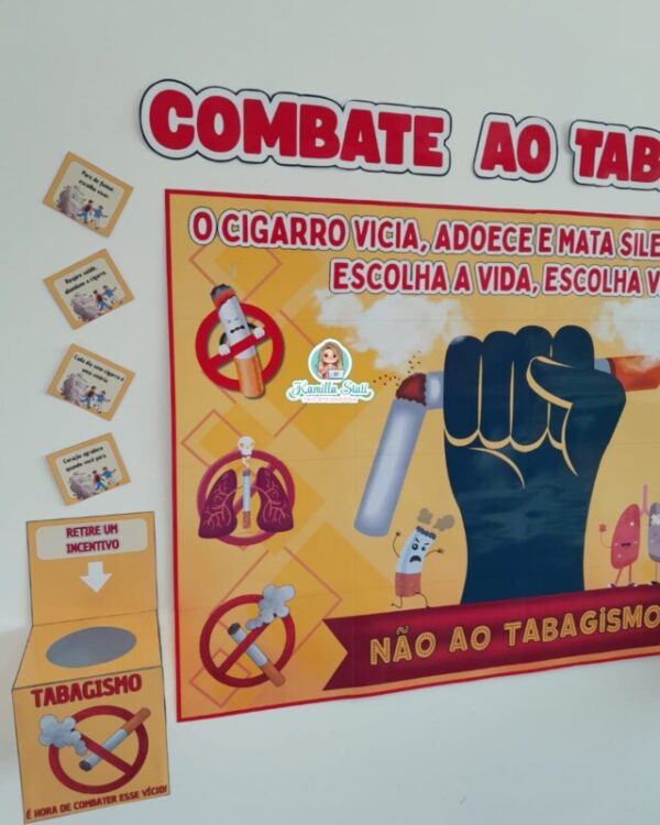 Mural + lembrancinhas Combate ao tabagismo - Imagem 4