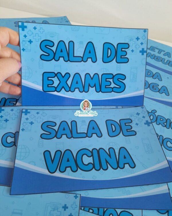 Plaquinhas de identificação para portas: área da saúde