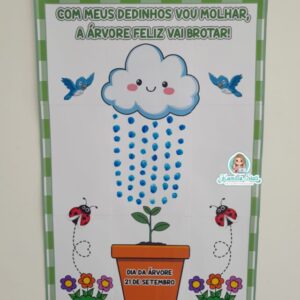 Mural dos dedinhos: dia da árvore