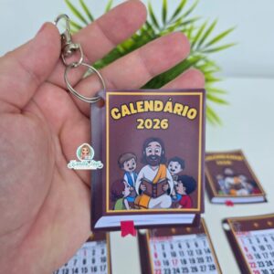 Chaveiro calendário 2026 Jesus