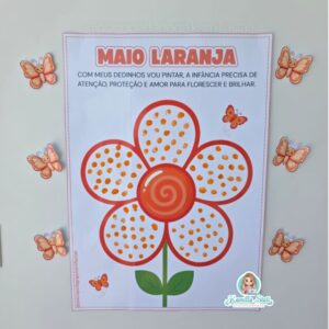 Mural dos dedinhos: Maio Laranja