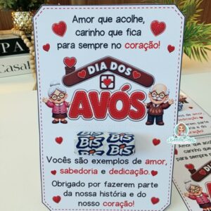 Cartão dia dos avós para bis