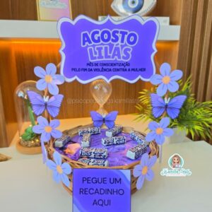Cesta de recadinhos: Agosto Lilás