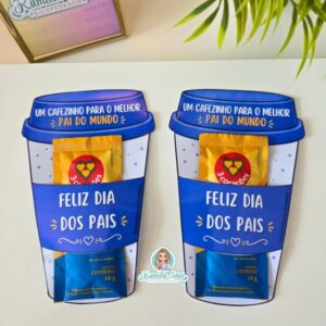 Lembrancinha para sachê de cappuccino: Dia dos pais