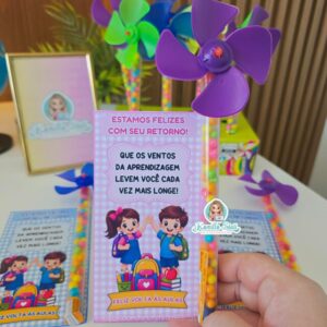 Lembrancinha volta às aulas para cata-vento